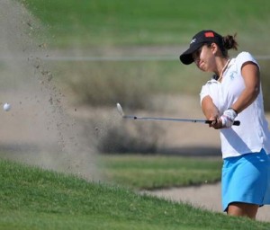 Haddioui doing what she does best on the golf course.