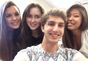 The new editorial staff for the year takes a selfie. Staff Photo/ K. Studer. 