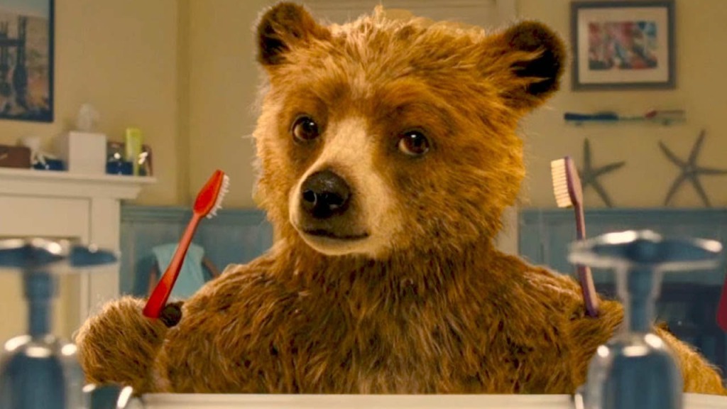 Above: Paddington the Bear figures out how human things work in "Paddington." Stock Photo.