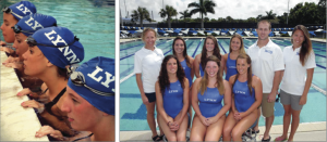 Above: Clairissa Myatt has been in the pool since birth and throughout college. LU Photos.